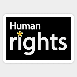 Human rights typography design Magnet